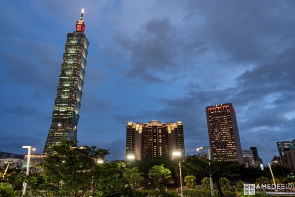 台北101與世貿大樓波蘭台北辦事處外觀建築照
