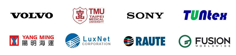 安德攝影部分合作品牌與企業:Volvo、臺北醫學大學、Sony、Tuntex、陽明海運、LuxNet、Raute、Fusion Worldwide